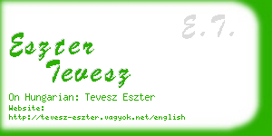 eszter tevesz business card